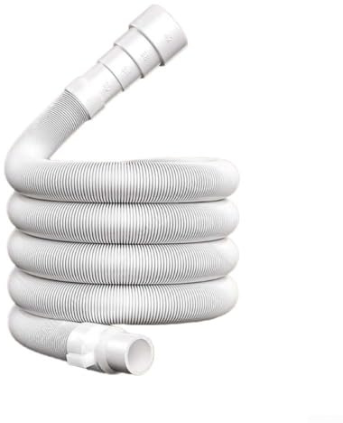 Tubo dell'acqua per scarico della lavatrice con tenuta elastica, grande diametro e morsetto, lunghezza personalizzabile per soddisfare diverse esigenze di installazione (2 m)