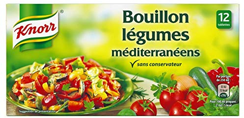KNORR - Bouillon De Légumes Mediterannéens 132G - Lot De 4