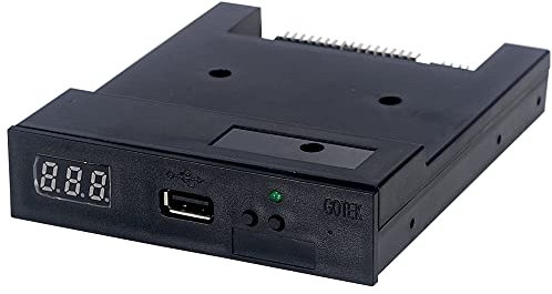 Gotek SFR1M44-U100 floppy drive, floppy drive emulator, USB floppy drive, 3.5 inches, 1.44 MB USB SSD floppy emulator, black