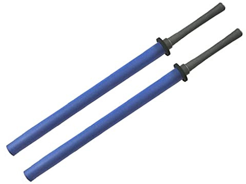 35 Martial Arts Foam Bokken Set with Black ABS Plastic Handle (Blue)