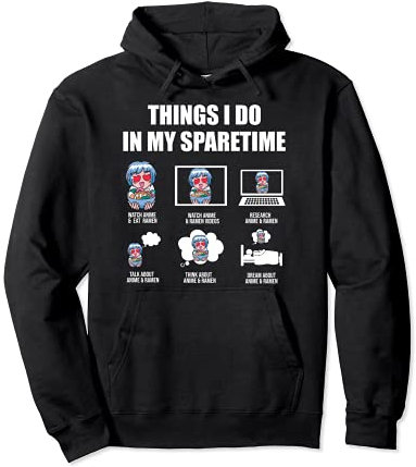 In meiner Sparetime Uhr Anime & Eat Ramen Anime Pullover Hoodie