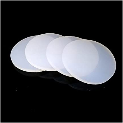 5-pcs weiße runde Silikon-Gummiblechdichtung Dichtung,50mm x 2mm