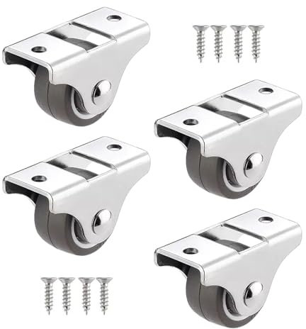 Mobile Möbelrollen, Rollen Und Räder Klein, Bockrollen, Transportrollen, Diy Ersatzrollen Für Möbel, Verschleißfeste/Leise Gummirollen, Plattenrollen 4 Stück,25mm(0.98in)