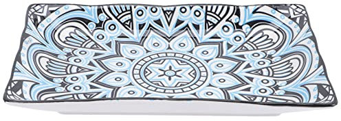 KOHARA Dessert Plates Sushi Plate Ceramic Dessert Plate Porcelain Dish Japanese Style Sushi Serving Tray Pasta Dish Sauce Plate for Pizza Steak Pasta Salad Melamine Plates