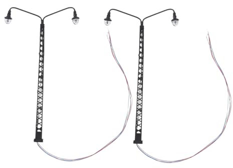 TOPPERFUN 2stücke Ampelmodell Eisenbahnzuglampe Miniatur-verkehrslampe Sandtisch-DIY-Materialien Für Layout-Requisite Modellbau Szene Dekoration