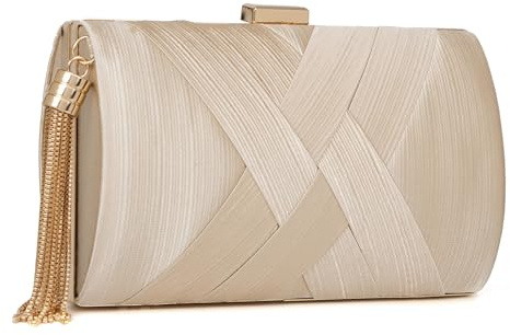 Ecohaso Clutch Bags for Women Formal Evening Clutch Purse Shoulder Cross Body Bags for Wedding Party Handbag with Tassel