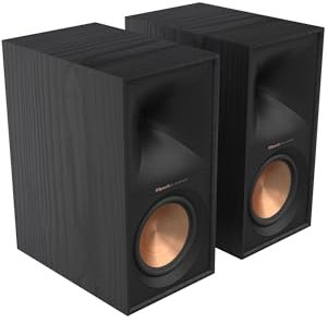 Klipsch R-60M, Kompakter & passiver Regallautsprecher, schwarz, 1 Paar