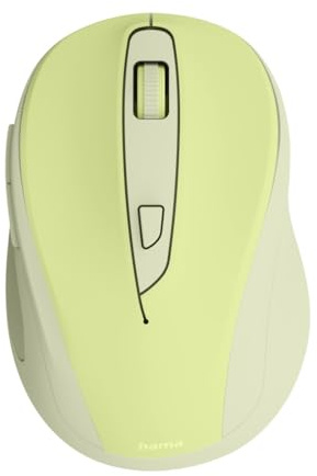 Hama Maus kabellos (optische Funkmaus ohne Klickgeräusch, ergonomisches Design, 6 Tasten, mit Browsertasten, 800/1200/1600 DPI, 2,4 GHz Technologie, ideal als Computermaus, Laptopmaus) grün