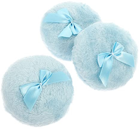 Healeved 3piezas De Polvo Suave Para Bebés Pequeña De Material Agradable Para Aplicar Polvo Refrescante La Piel Delicada