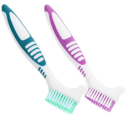 Yardenfun 2Set Set de Brosses à Dents Légères et Ergonomiques à Double Face avec Étui de Protection pour Nettoyage Maison et Voyage