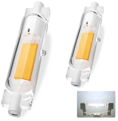R7S LED 78mm Dimmbar 20W Ersatz für 200W Halogen Lampen | Led R7s 78mm Kaltweiß 6000K 2000LM, Kein Flackern, Enegiesparende 360° Abstrahlwinkel für Deckenfluter Stehlampe Wandleuchte, 2er Pack