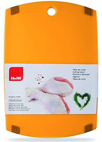 IBILI Cutting Board 33X23X1,5 Poultry, Plastic Hdpe, Yellow, 33 x 23 x 1 cm