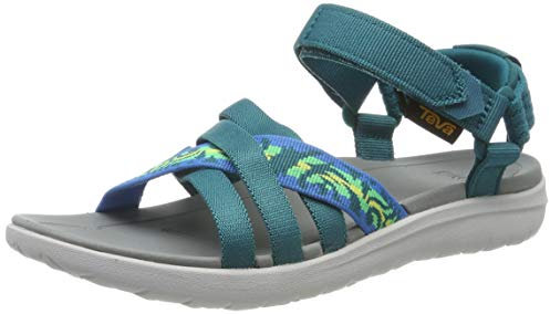 Teva Dam Sanborn Sandal W's remsandaler, Turkis Thena Deep Lake Mult 404, 37 EU