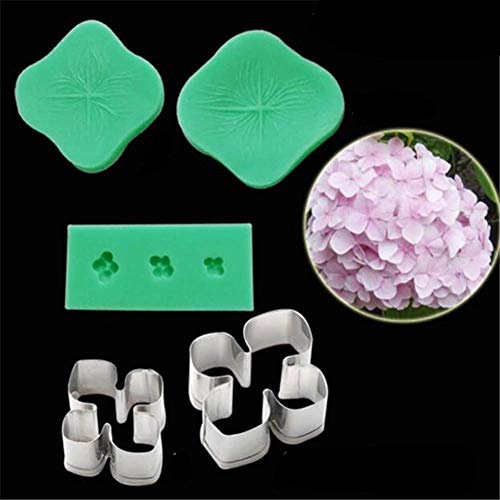 Fiore Petalo Venatore Taglierino Silicone Stampi Acciaio Inox Ripieno Set, Decorazione Dolci Attrezzi Coltello per Biscotti Cottura Al Forno Stampi, Teglie e Sugarcract Cioccolato Gumpaste Torta