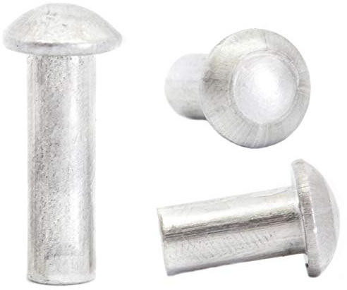 M4 (4mm x 20mm) Aluminium Solid Round Head Rivets DIN 660 (Pack of 20) - D05B 4x20_20