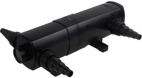 Pondlife CUV-236 UVC Teichklärer 36 W, UV Lampe Teich mit Helix-Wasserführung (doppelte Kontaktzeit), chemiefreier Wasserreiniger für klares Teichwasser, Kontrollfenster, Stufenschlauchtüllen