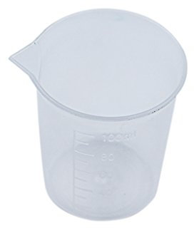 N-K PULABO Taza medidora de plástico transparente con taza medidora resistente al calor para cocina o laboratorio 100 ml, 1 unidad. Económico y duradero Popular