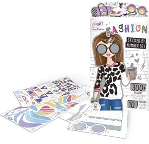 CRAYOLA Creations, Album Crea la Moda con i Numeri, attività Creativa e Regalo per Bambine, età 8+, Multicolore, 26285