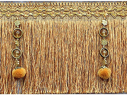 GIVBRO Pompons Quaste Fransen Trim Perlen Spitze Bänder Geflochten Handgemachte Trimmen Kostüm Zubehör für Vorhang 1 Meter (#B)