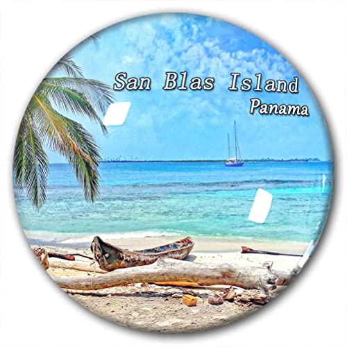 Panama San Blas Island Kühlschrankmagnet, Kühlschrank-Aufkleber, dekorativer Magnet, Reise-Souvenir, Kristallglas