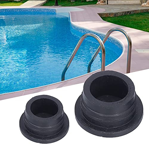 Pare Chocs Caoutchouc Echelle Piscine Noir 5 x 3.7 cm 2 Pièces | Tampon Anti-Vieillissement Installation Simple Accessoire Remplacement Compatible La Plupart Des Echelles