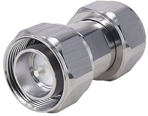 onelinkmore 4.3-10 Male to Male Adapter, Low PIM 4.3/10 Mini DIN Plug Coupler, RF Coaxial Connector Joiner for 5G DAS Antenna, Base Station Filter & Jumper Cable (50 Ohm, DC-6GHz)
