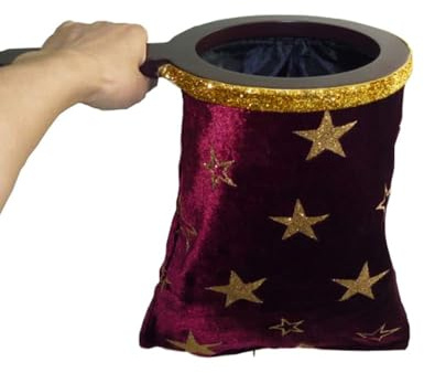 Bolsa de cambio de lujo con cremallera de repetición de estrellas grandes, doble capa, trucos de magia, escenario, ilusión, comedia, aparición, bolsa de productos Magia