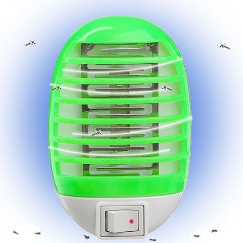 Lampada Antizanzare Elettrica,Lampada Antizanzare UV,Lampada Antizanzare Plug in,Zanzariera Elettrica con Luce,One-Plug in Mosquito Killer,per Casa Giardino Interno Esterno Cucina Soggiorno