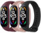 Yisica 3 Piezas Correa Compatible con Xiaomi Mi Band 7 Hombre Mujere, Silicona Correa de Repuesto con Xiaomi Mi Band 7 (Negro/Vino Rojo/Oro Rosa)