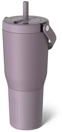 BrüMate Resa 1L Tumbler with Straw and Lid, 35oz Water Bottle with Handle | 100% Leakproof, Insulated Metal Cup, Stainless Steel Travel Gym Mug, Keeps Drinks Ice-Cold All Day, (Lilac Dusk)
