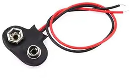 BIANMTSW 5pcs 9V Battery Snap Connector Clip Lead Wires Holder Length 15cm (T Type)