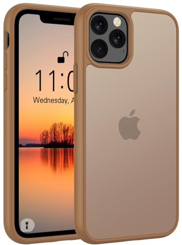 Andwing Matt Hülle für iPhone 11 Pro 5,8 Zoll Braun | Militärstandard FallSchutz Handyhülle Durchscheinende Rückseite Schutzhülle, Anti-Fingerabdruck Kratzfest Haltbar