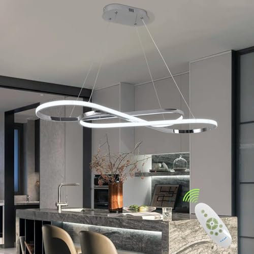 Zeistry Lampadario a Sospensione Led Lampada a Sospensione Dimmerabile 100cm Moderna Cucina Lampadari Soggiorno Sala Da Pranzo Lampadario Sospeso Altezza Regolabile