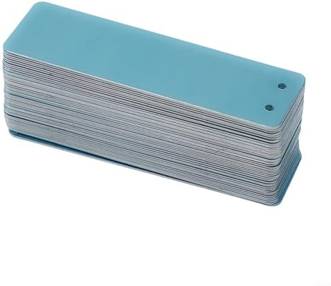 Lot de 50 étiquettes imperméables en aluminium double face pour identification des plantes d'extérieur avec attaches métalliques