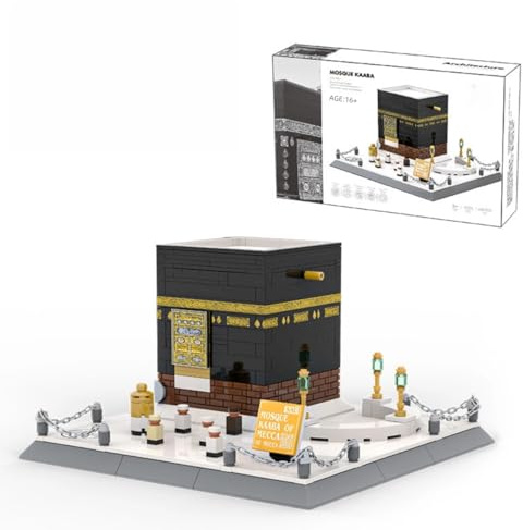 Moschee Kaaba von Mekka Architektur Bausteine Bausatz, 446 Teile Modular Haus Architektur Modellbausatz, Weltberühmtes Architektur Modell Bauklötze Islamisches Dekormodell für Erwachsene Jugend