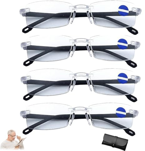 Generisch Neslemy Brille, Brille Die Sich Automatisch Der Sehstärke Anpasst, Adaptive Flüssigkristall Fokus 𝐁rille, Intelligente Zoom Automatische (4pc)