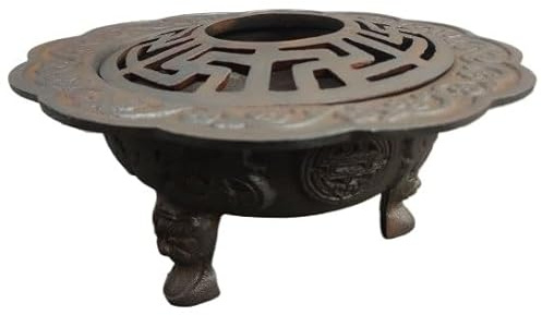 MZICXV Braciere in ghisa, braciere in Stile Popolare retrò for Riscaldare e preparare Il tè, Stufa a Carbone Portatile, Oggetto da Collezione Rustico Decorativo for casa e Giardino