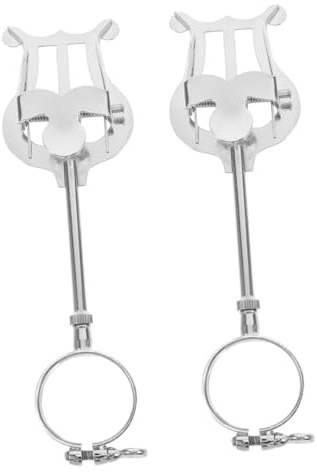Toyvian 2pcs Portable Music Stand for Clarinet Lightweight for Marching Band Use Includes Sheet Music Holder Clips for Clarinet and Oboe Players