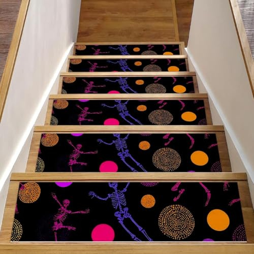 Luoweisi Tappetini antiscivolo per scale in legno, 76,2 x 20,3 cm, per interni, per cani, bambini, anziani, con adesivo riutilizzabile, confezione da 15