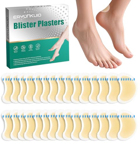 30 st blåsplåster för fötter, hydrokolloidplåster, blåsor, vattentäta dynor, gelblåsskyddsdynor, vattentäta för häl, tå, skyddshud för fotklack