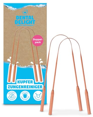 Dental Delight Kupfer Zungenschaber (2er Set) – Kupfer Zungenreiniger