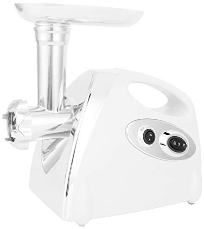 Tomantery Picadora de Carne Eléctrica Picadora de Carne de Cocina Eficiente para Hacer Salchichas, Material de Calidad Alimentaria Blanco 11 X 7,3 X 13 Pulgadas para Cocinar en Casa