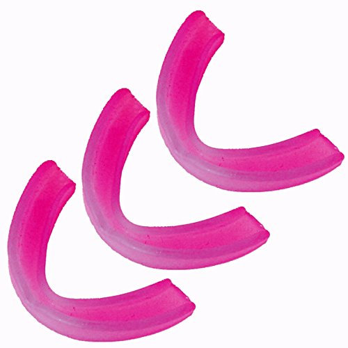 BAY 3er SPARSET - PINK ROSA CE GEPRÜFT für Senior Jugendliche Set Zahnschutz Single Mundschutz Gebißschutz Sport Erwachsene Herren Damen Junior Jugend 3 Stück