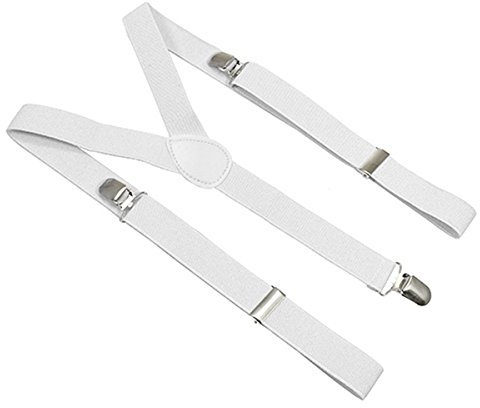 Ferocity Kleine Hosenträger für Kinder Mädchen Jungen 30 Muster White [012]