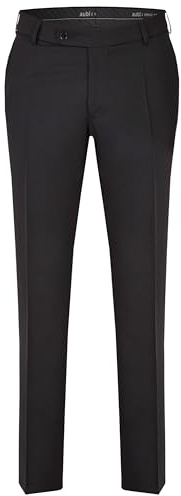 aubi: Herren Businesshose Anzughose Flat Front Modell 26, Farbe:schwarz (50), Größe:27