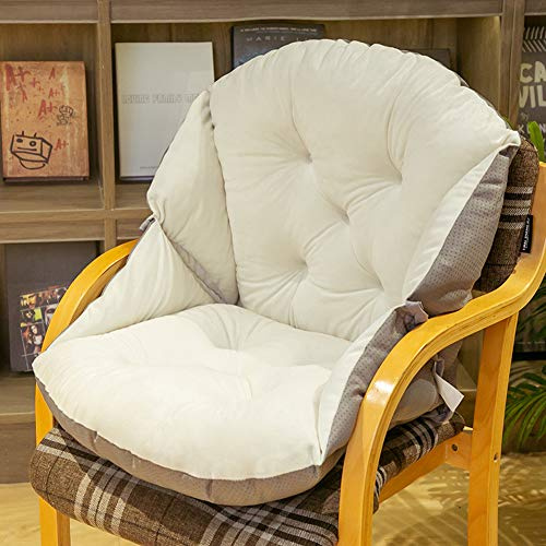 Stuhlauflage,Plüsch Sitzpolster Niedriglehner Stuhlkissen mit Rückenteil Polsterauflage Gartenstuhl Kissen Sofa Sessel Rollstuhl Gestepptes Sitzauflage,Sitzkissen für Auto,Büro und Boden F 45x53CM