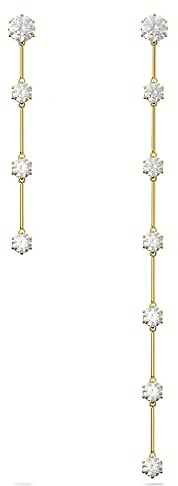 Swarovski Constella Ohrringe, Vergoldete Hängeohrringe mit Strahlenden Kristallen im Brillantschliff