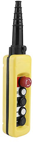 WNSC Crane Hoist Control, Convenient Hoist Push Button Switch ABS Plastic 4 Buttons for Lifting Pendant Controller for Pendant Switch Control