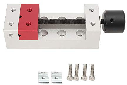Aluminum Alloy Mini Bench Vice Clamp - Flat Clamp, CNC Machined, Parallel Table Vise for Industrial, Workshop, Watch Repair, Sculpture, Craft, Jewelry, DIY Carving