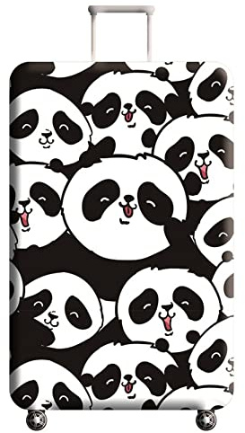 Anawakia Kofferhülle Elastisch Kofferhülle Kofferschutzhülle Gepäck Cover Reisekoffer Hülle Kofferschutz Luggage Cover Gepäckabdeckung Panda-Muster (a,M 22-24 Zoll)